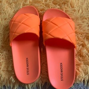 Steve Madden Orange Slides